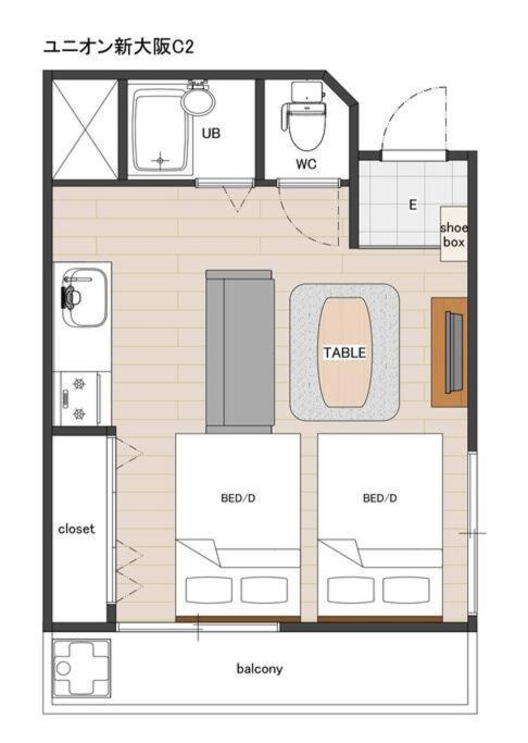 C2 Guest House ユニオン新大阪 リーズナブルで長期滞在に最適 Luaran gambar